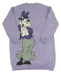 Lila teplákové šaty s potiskem H&M