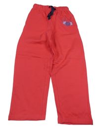 Nové - malinové tepláky s potiskem 