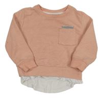 Svetloružová ľahká mikina s kapsičkou