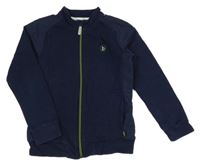 Tmavomodrá prepínaci mikina s šusťákovými prvky Baker