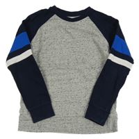 Sivo-tmavomodrá mikina Next