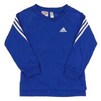 Safírová lehká mikina s logem Adidas