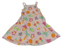 Svetloružové šaty s obrázkami Primark