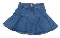 Modrá rifľová sukňa