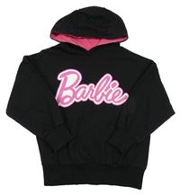 Černá mikina s nápisem a kapucí - Barbie Matalan