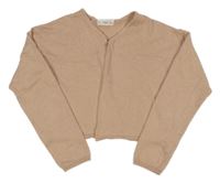 Pudrový ľahký prepínaci crop sveter Mango