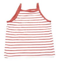 Bielo-ružový pruhovaný crop top H&M