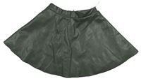 Khaki koženková sukňa H&M