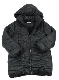 Černá šusťáková zimní bunda s kapucí Bluezoo