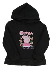 Čierna mikina s Peppou a kapucňou
