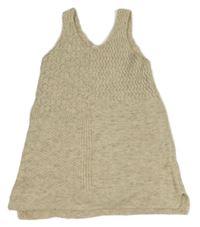 Béžové melírované svetrové šaty Zara