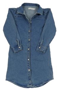 Modré riflové propínací šaty Orchestra 