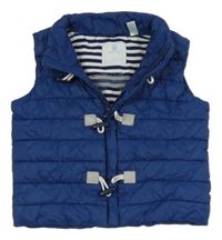 Tmavomodrá šušťáková zateplená vesta Obaibi