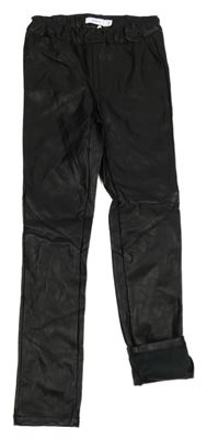 Černé koženkové zateplené tregíny Name it