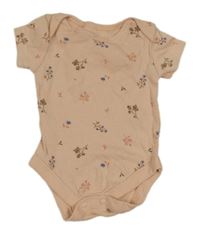 Světlerůžové květované body Nutmeg