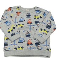 Sivá mikina s bagrami