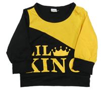 Čierno-horčicová mikina s nápisom Shein