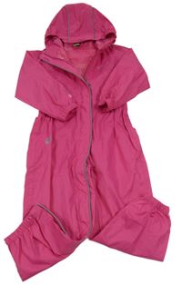 Fuchsiová šusťáková jarní funkční kombinéza s kapucí Gelert