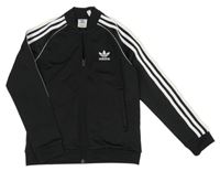 Čierno-biela prepínaci športová mikina s logom Adidas