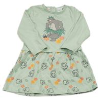 Mintové teplákové šaty s medvídkem - Kniha džunglí Disney