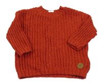 Červený melírovaný sveter H&M