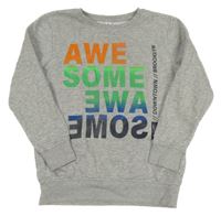 Svetlosivá mikina s nápismi Yigga