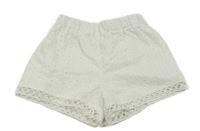 Bílé kraťasy s madeirou SHEIN