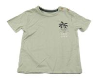 Svetlozelené tričko s palmou George