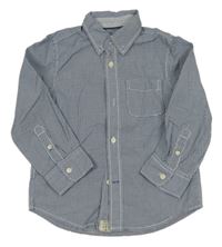 Tmavomodro-bílá kostkovaná košile H&M