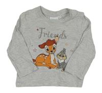 Šedé triko s Bambim Disney