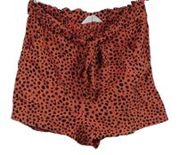 Dámské světlecihlové vzorované volné kraťasy Primark 