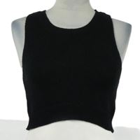 Dámský černý crop pletený top Shein 