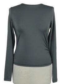 Dámské šedé crop triko 