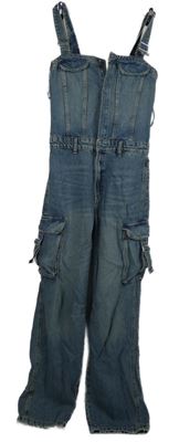 Nové - Dámské světlemodré široké riflové lacláče s kapsami Zara 