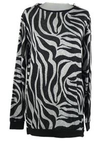 Dámska čierno-sivá vzorovaná mikina George