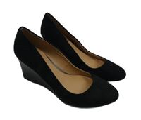 Dámské černé semišové lodičky na klínku Dune vel. 37