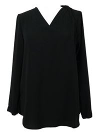 Dámska čierna prúžkovaná blúzka Adrianna Papell