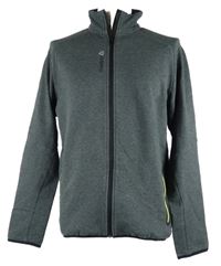 Pánská tmavošedá sportovní thermo propínací mikina Reebok 