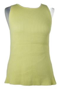 Dámský žlutý žebrovaný pletený top Zero