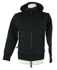 Pánska čierna prepínaci mikina s kapucňou H&M