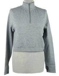 Dámské šedé žebrované sportovní crop triko F&F