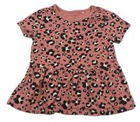 Ružové tričko s leopardím vzorom George