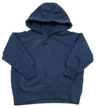 Tmavomodrá mikina s výšivkou a kapucňou Next