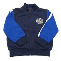 Tmavomodro-modrá prepínaci mikina s Tom a Jerry