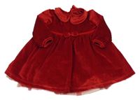 ČErvené sametové šaty St. Bernard