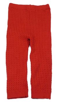 Červené pletené nohavice Primark
