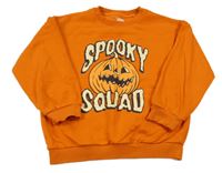 Oranžová mikina s tekvicou a nápisom F&F