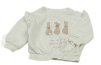 Biela mikina s králíčky M&S