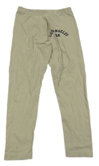 Béžové legíny s nápisom George