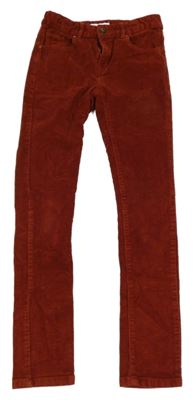 Hrdzavé slim manšestráky